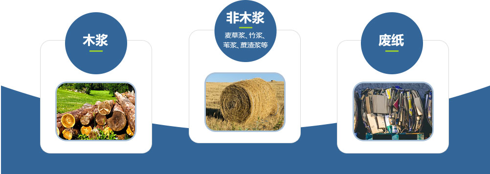 木浆、非木浆、废纸
